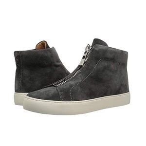 Frye//Lena Zip High Top Grey Grigio Sneakers 8.5